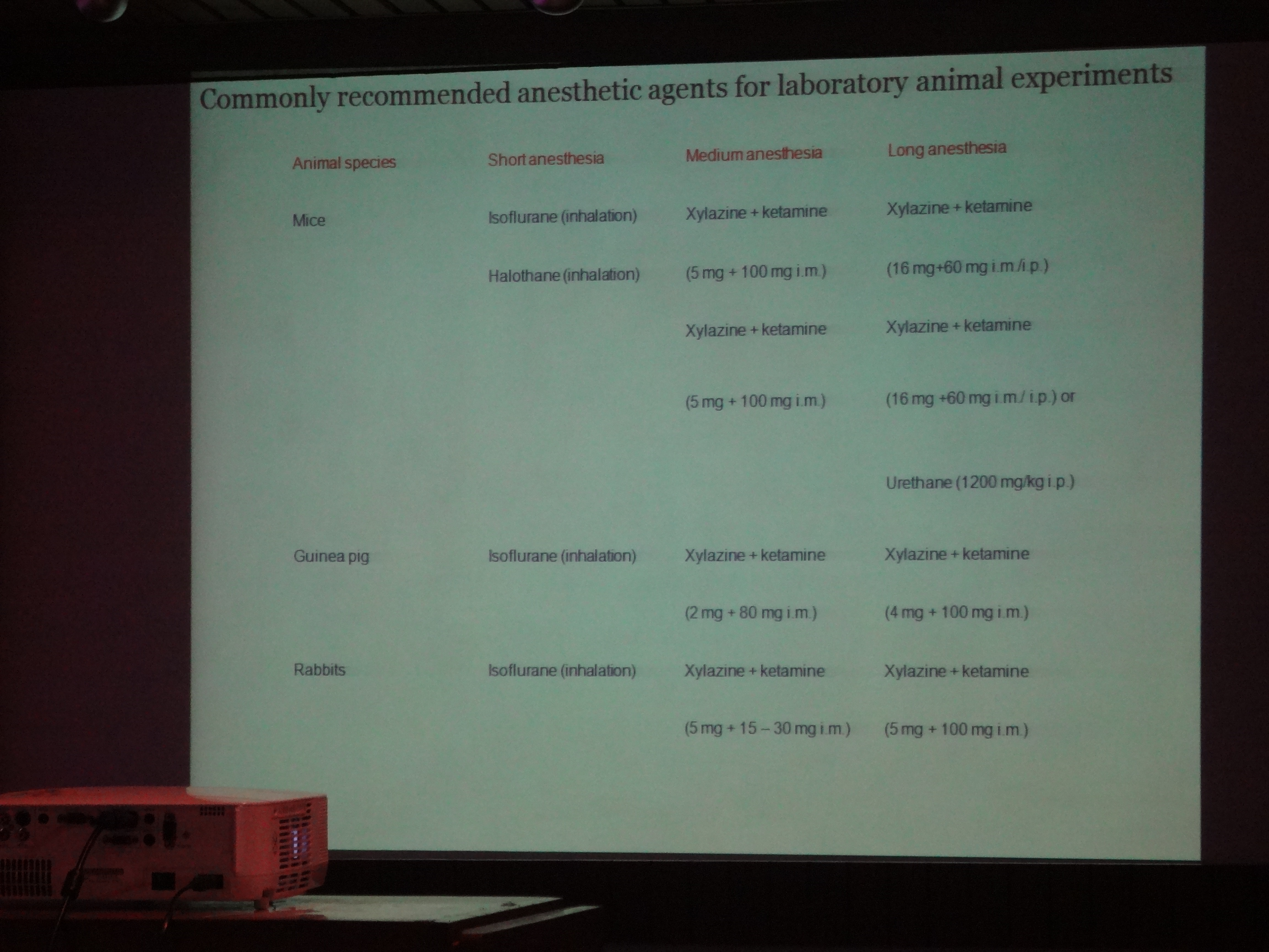 SOP FOR ANESTHESIA TO LABORATORY ANIMALS STANDARD OPERATING PROCEDURE