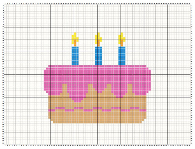 Birthday Cake - Free Cross Stitch Pattern