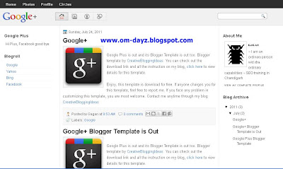 Google Plus Blogger Template