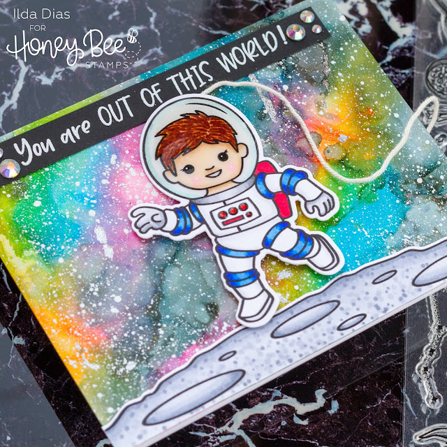 Out of this world Galaxy Astronaut Interactive Spinner Card | Day 2 Sneak Peek Honey Bee Stamps 5th Anniversary Release