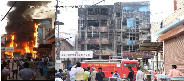 Two hotels in Lucknow gutted into fire; 5 killed, 15 injured 