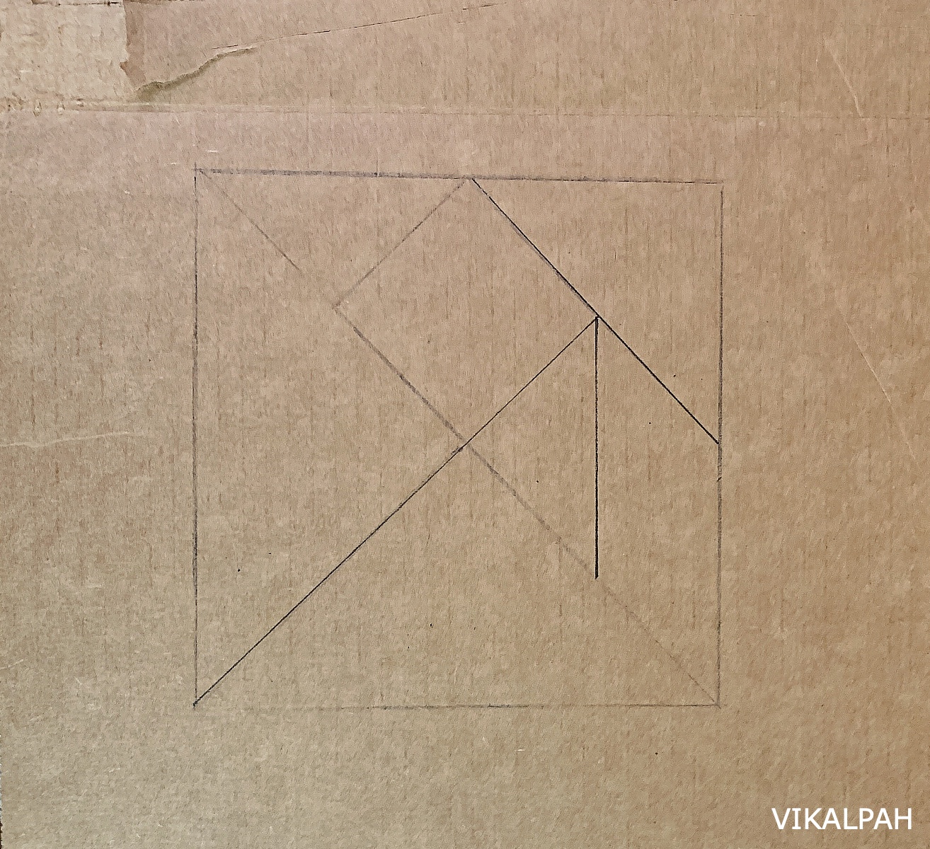 Vikalpah DIY Tangram puzzle using cardboard