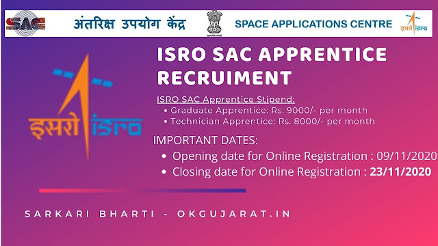 ISRO SAC Apprentice Recruitment