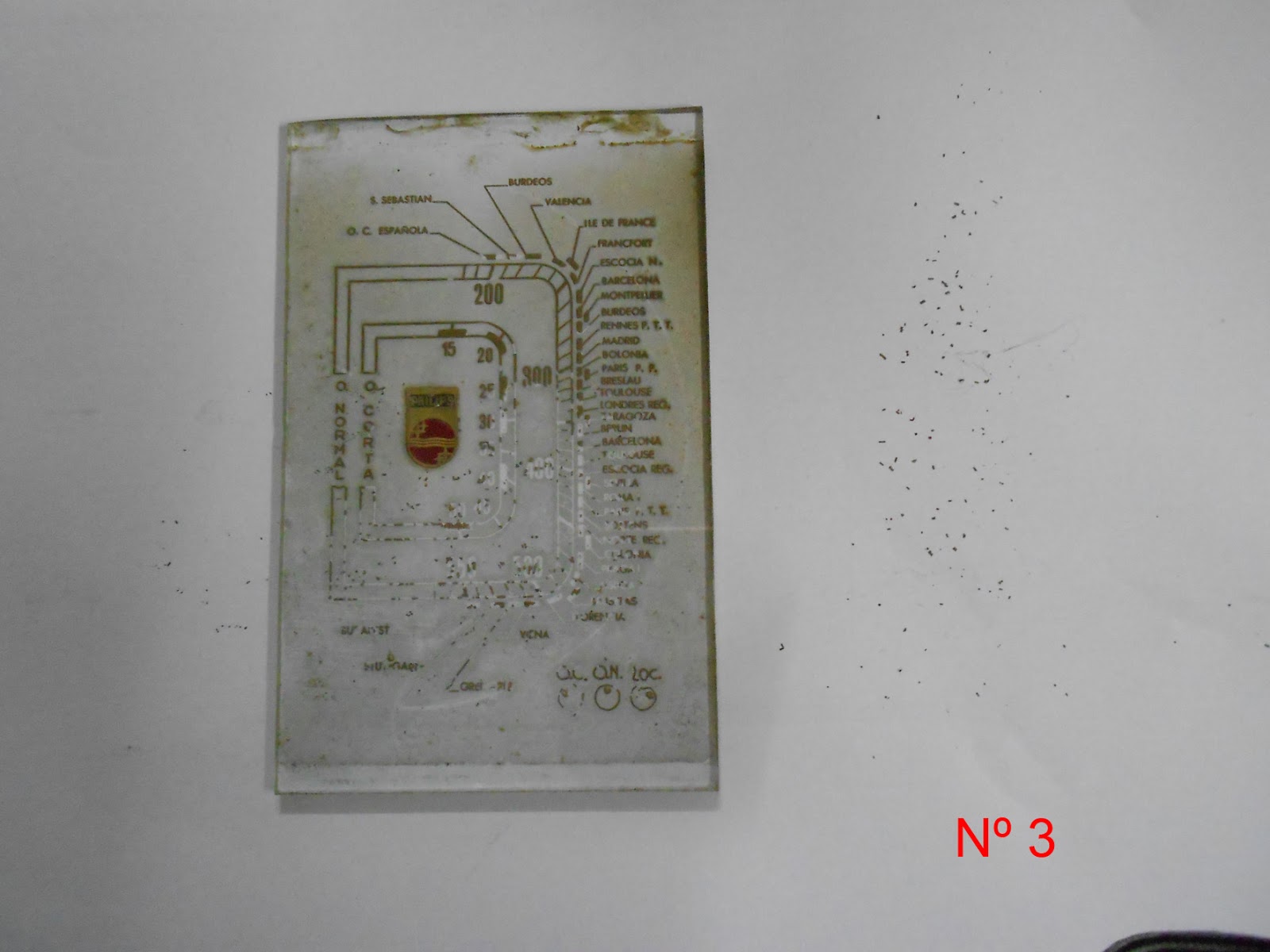 Radios antiguas y otros arreglos Arreglo del dial de una radio Philips