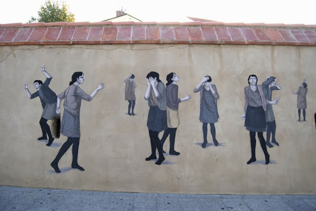 Street Art By Hyuro For the first edition of the Perpignan's Biennale in France. 1