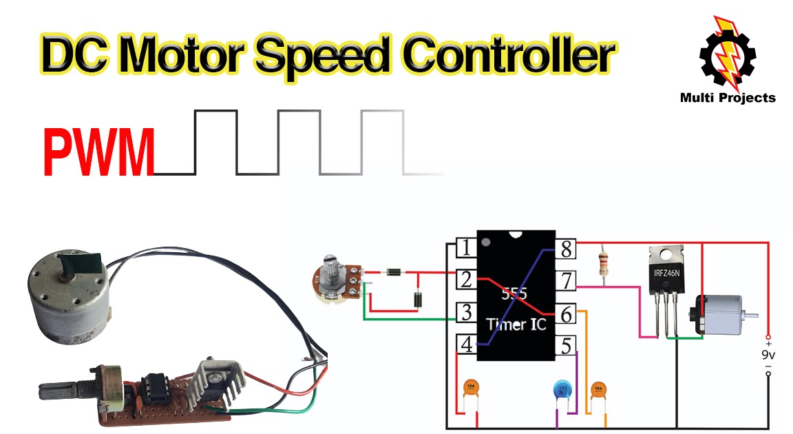 Multi Projects : DC motor speed controller PWM making