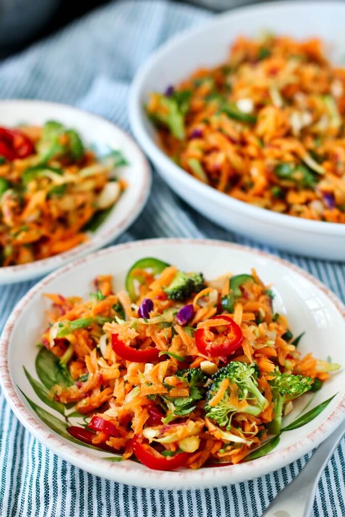 Spicy Carrot and Broccoli Salad Karen's Kitchen Stories