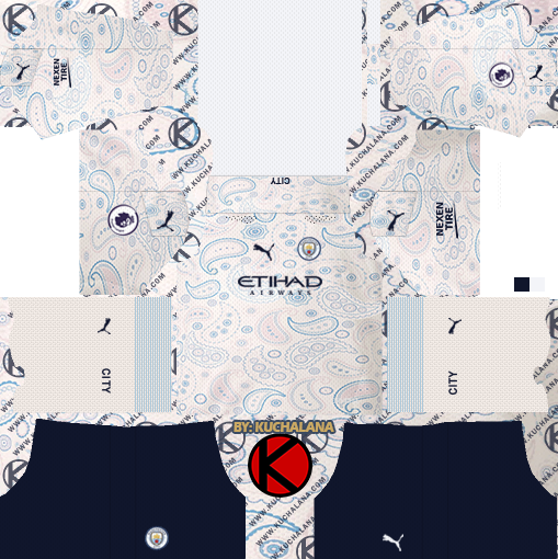 Dream league soccer top kit man city 2020