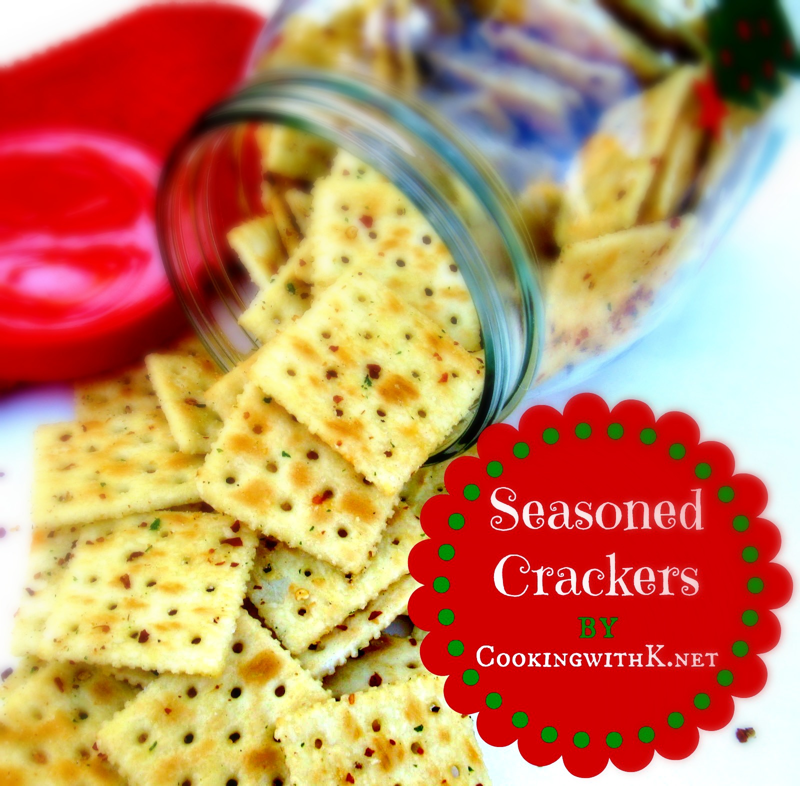 Red Pepper Flake Seasoned Crackers {Jennifer's Recipe}