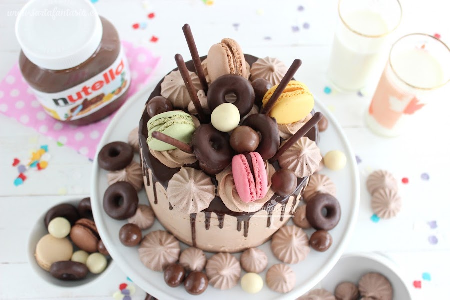 como hacer un Drip Cake de Nutella