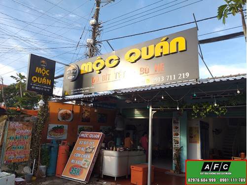 làm biển quảng cáo alu gắn chữ nổi tại Phú Quốc Thi công biển quảng cáo alu gắn chữ nổi tại Phú Quốc