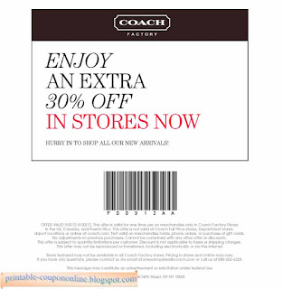 Free Printable Coach Coupons Free Printable Coach Coupons
