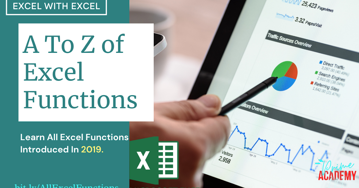 A To Z of Excel Functions | New Functions Introduced in 2019