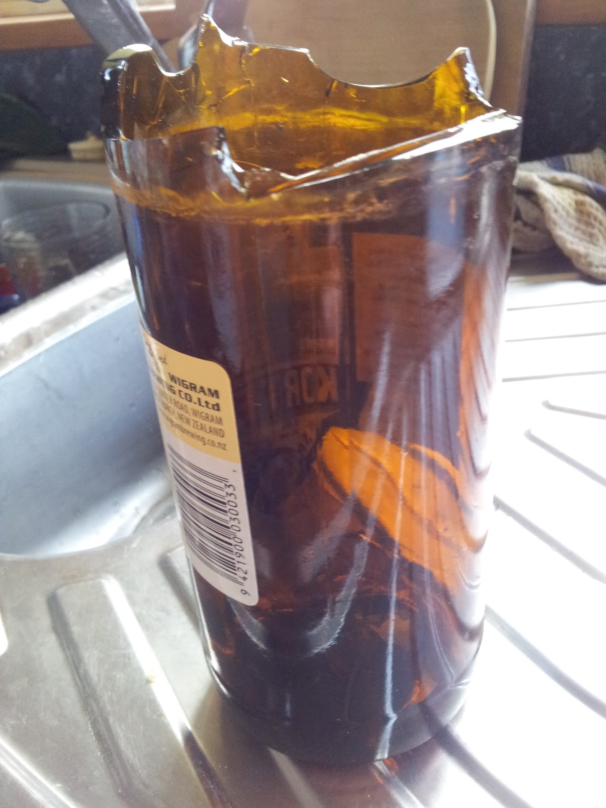 Made with my two hands Turning bottles into glasses