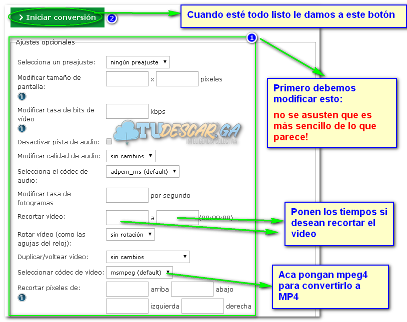 Cambia el formato de tus Vídeos En Linea / Online (Sin descargar nada
