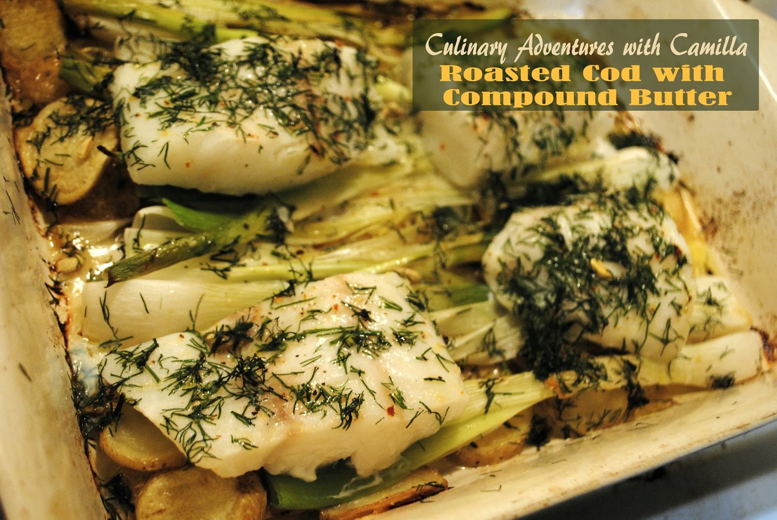 Roasted Cod Filets with Potatoes, Spring Onions, and Lemon-Herb ...