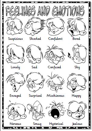 Picture Dictionary: Feelings and Emotions II | My English Printable