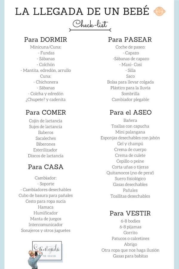 Cosas llegada de un bebé