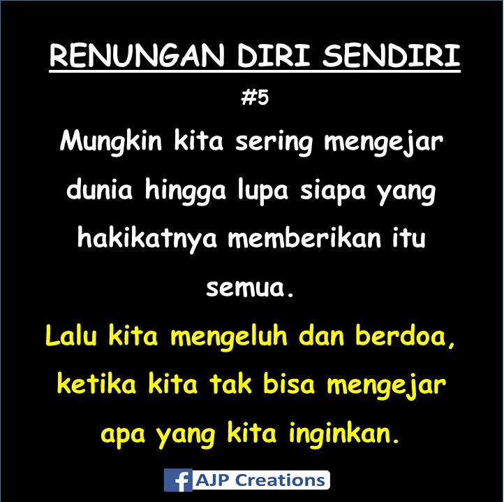 Kata-Kata Bijak Renungan Syukur Untuk Diri Sendiri | AJP Creations