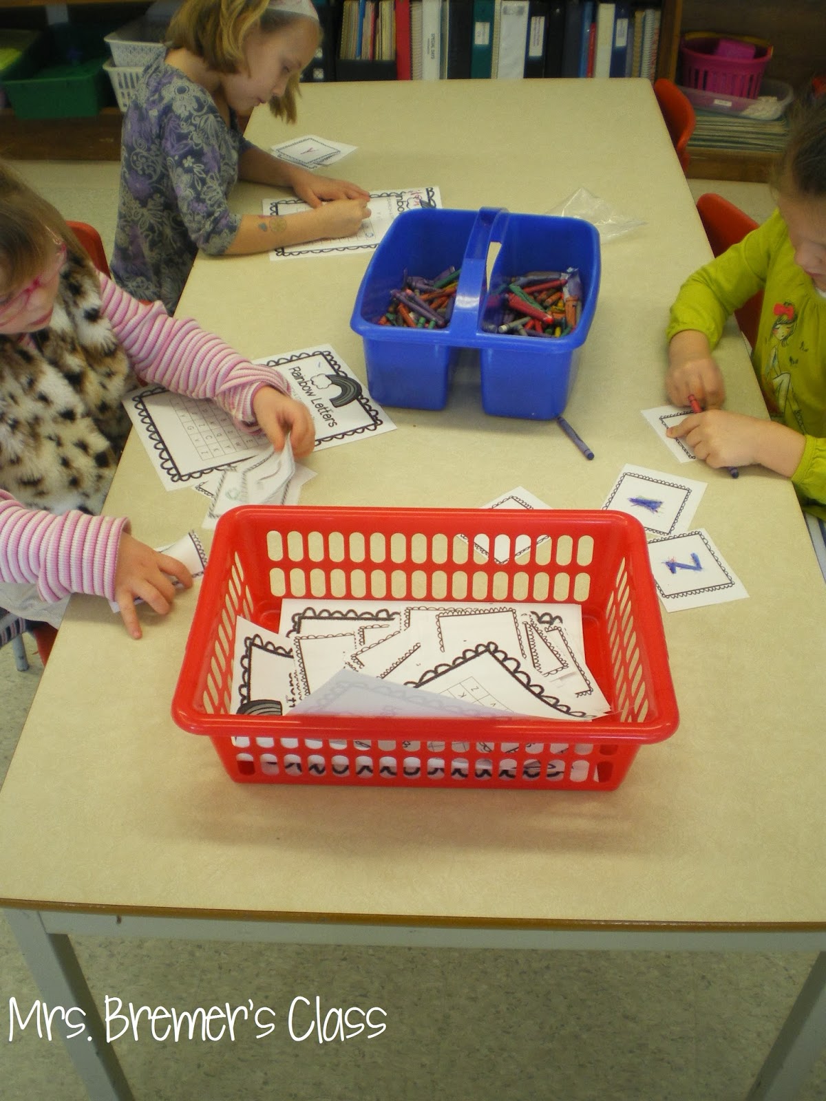 Rainbow Writing literacy center to practice letters and sight words