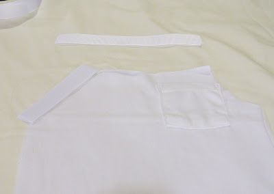 Then, measure the arm curves and cut four lengths of ribbon that length.