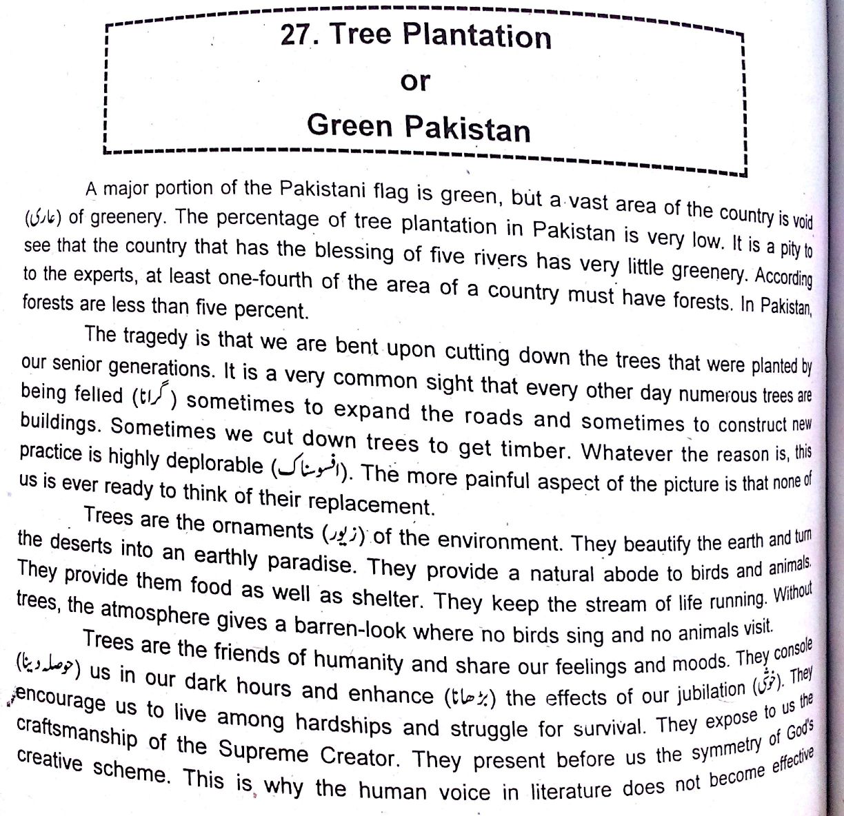 Writing about trees picture