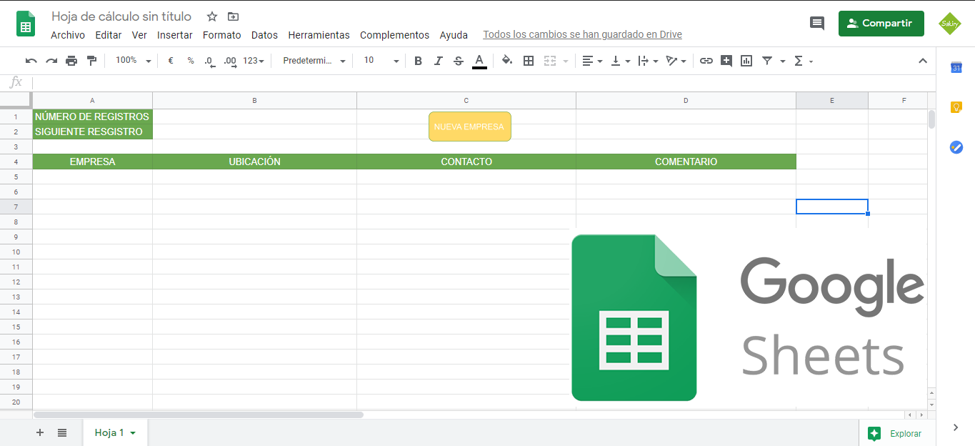 CREAR BASE DE DATOS EN GOOGLE SHEETS Sakiry CREAR BASE DE DATOS EN GOOGLE SHEETS Sakiry