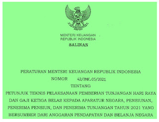 Jadwal Pencairan THR dan Gaji 13 Tahun 2021 - INFO ASN & PENDIDIKAN