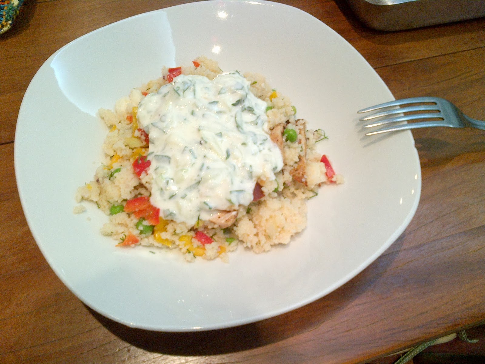 Jamie Oliver 15 Minutes Meals Frango Grego Maravilhoso com Couscous com Vegetais e Hervas e
