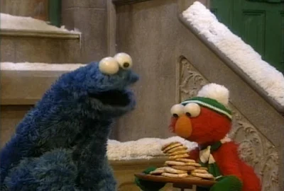 Elmo, Cookie Monster. Sesame Street Elmo Saves Christmas