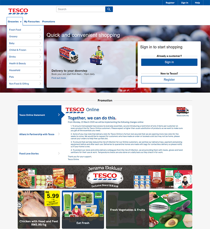 Tesco Online Malaysia Contact Number Bantal amo