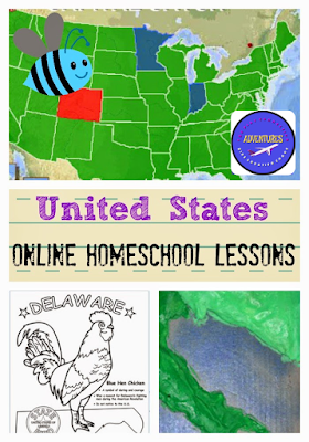 United States Capitals and Symbols:  Free Online Homeschooling Lessons.