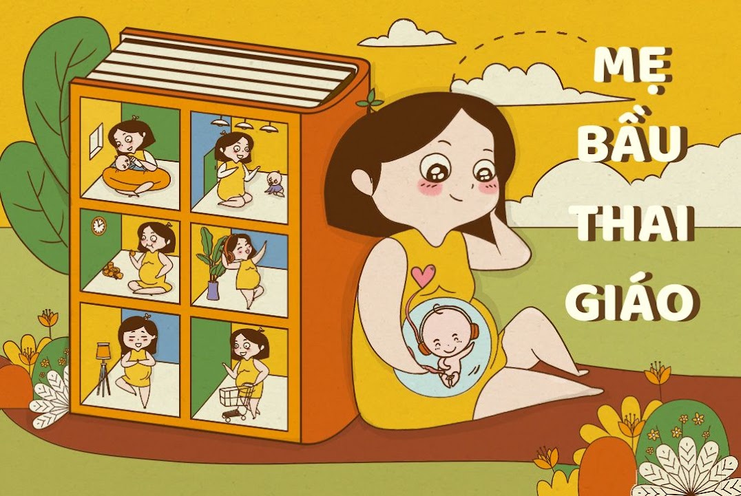 [A116] Chín Tháng Mười Ngày tô màu sách Mẹ Bầu Zui