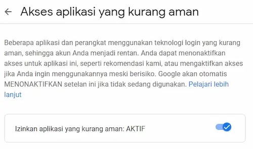 Gmail setting Mikrotik