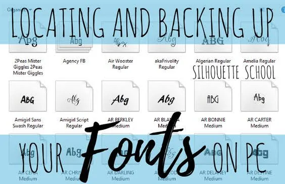 silhouette 101, silhouette america blog, backing up fonts, silhouette fonts, silhouette font