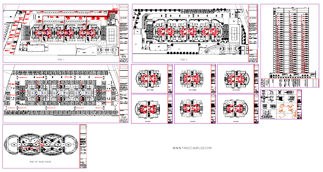 Gas Installation In An Apartment Tower, 12 Units Per Floor [DWG]