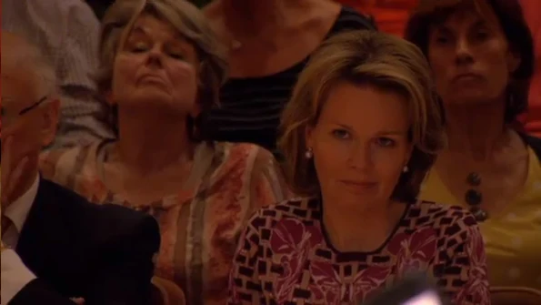  Queen Mathilde of Belgium is present at various concerts of the semi finals at Flagey on May 11, 2015 in Brussels