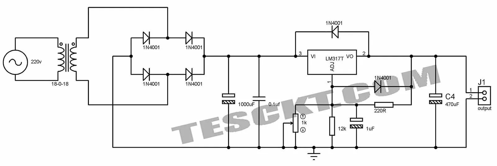 variable power supply circuit using lm317 variable power supply circuit using lm317