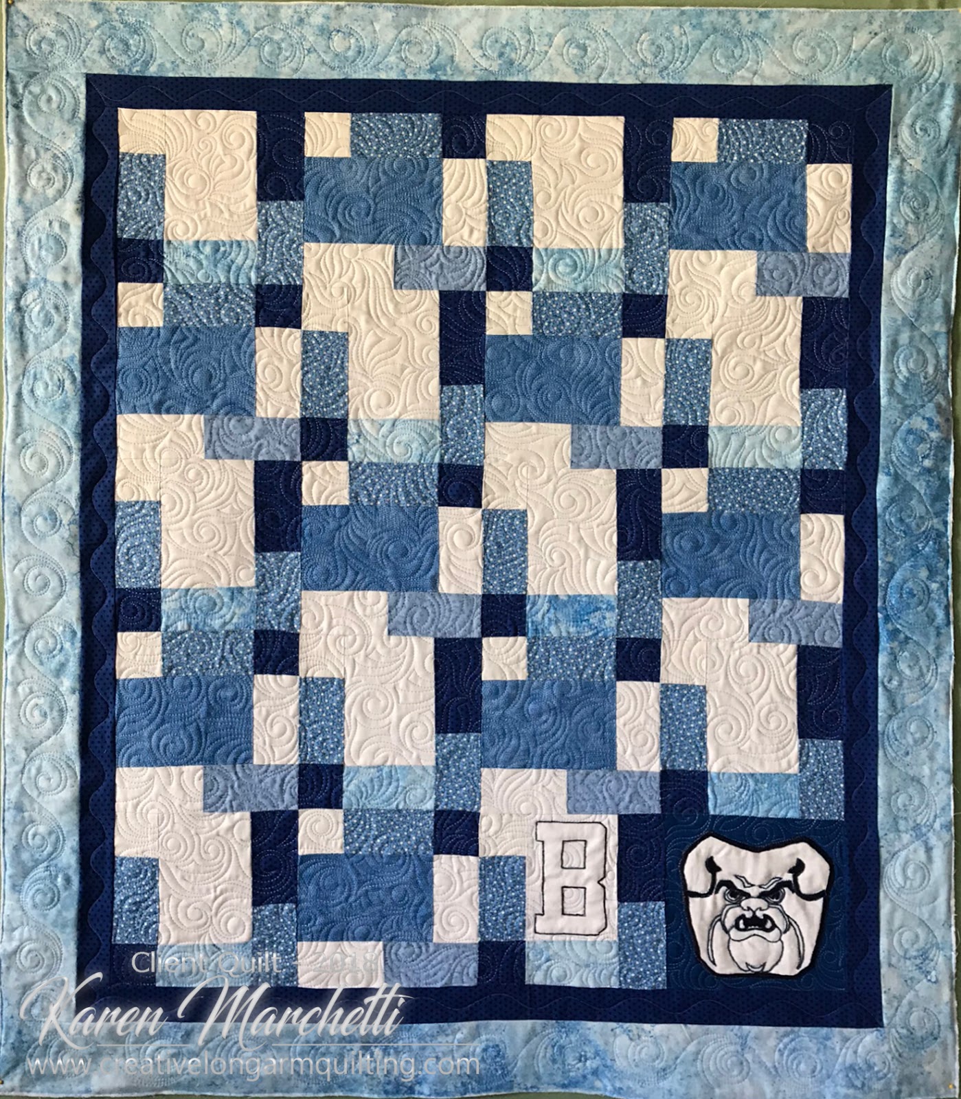 Creative Longarm Quilting by Karen Marchetti Pat's Bulldog quilt