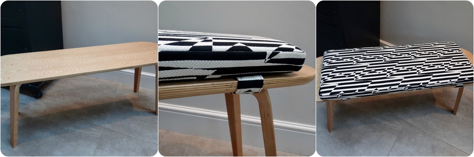Staple And Tack Removable Cushion For Wooden Bench