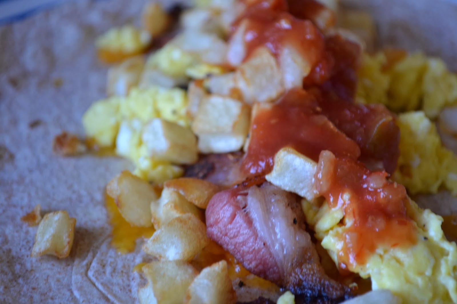 Bacon, Egg, and Potato Breakfast Tacos