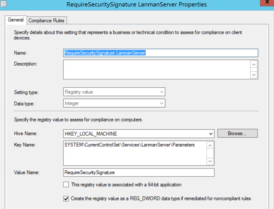 Fixing 'SMB Signing Disabled or SMB Signing Not Required' vulnerability.