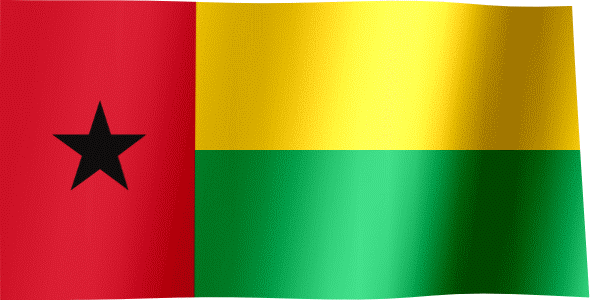 Waving Flag of Guinea-Bissau (Animated Gif)