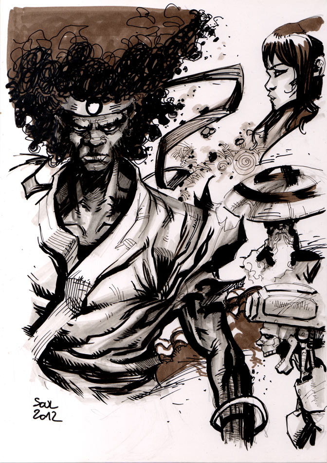 Drink�N�Draw PARIS AFRO SAMURAI by Soul Drink�N�Draw PARIS AFRO SAMURAI by Soul