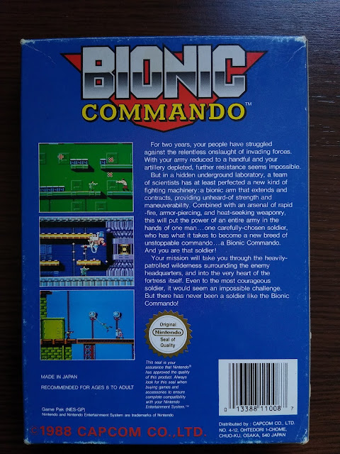 Juego de NES Bionic Commando por detrás
