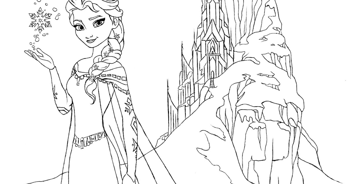 Carefree Coloring: Frozen Queen Elsa coloring page