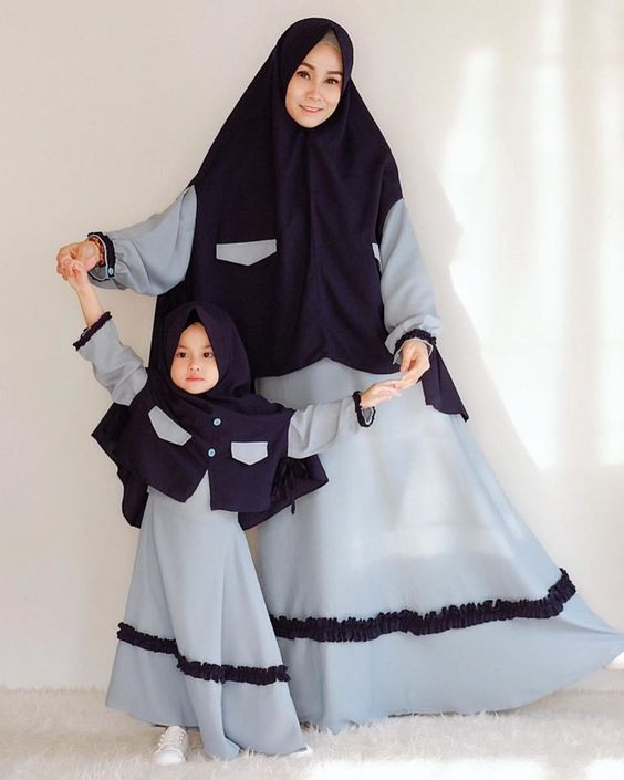15 Model Baju Gamis Couple Ibu dan Anak Untuk Lebaran 2019 