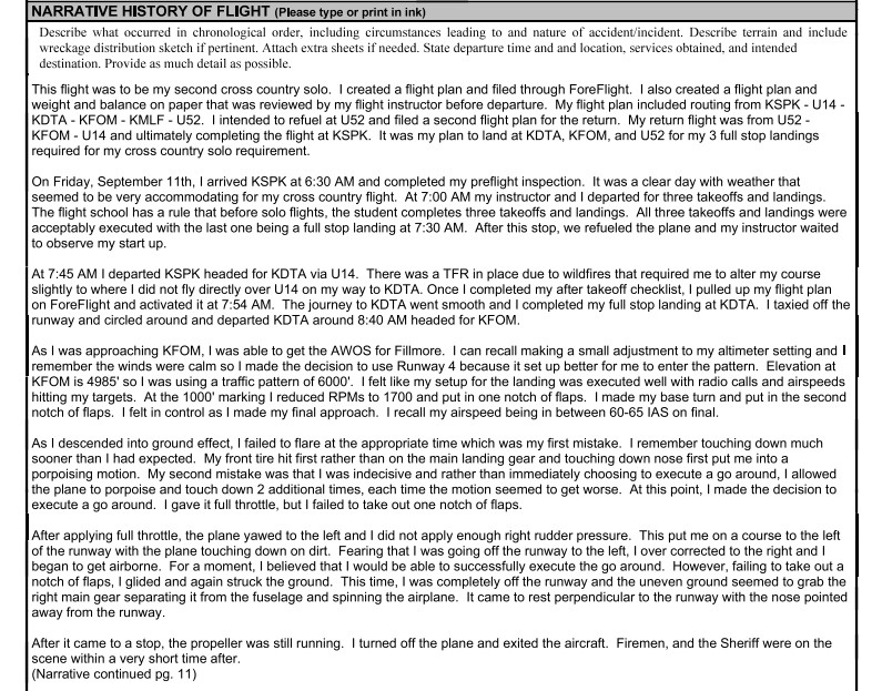 Kathryn's Report Hard Landing Diamond DA20C1 Eclipse, N802CT