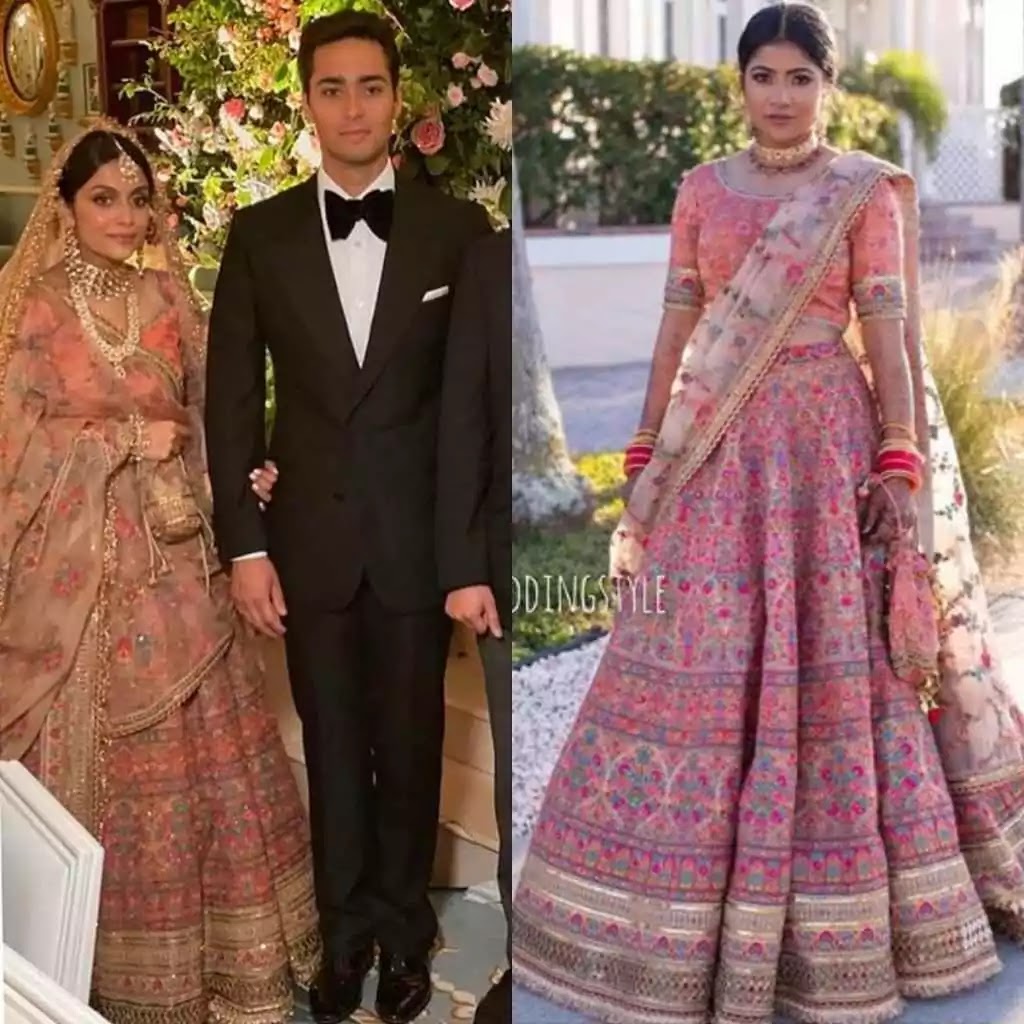 Ayesha saif wore Sabyasachi Mukherjee bridal lehenga on her nikah