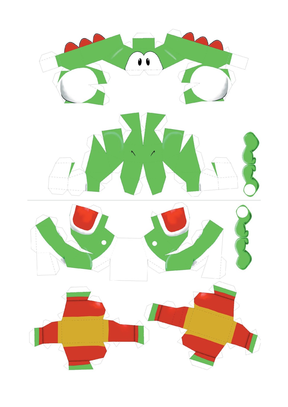 Yoshi Verde CASA DO PAPERCRAFT